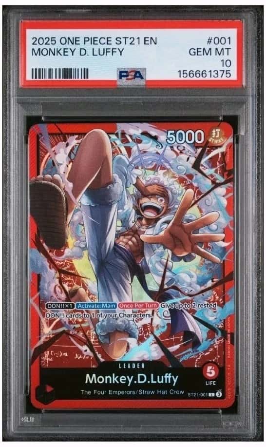 Monkey.D.Luffy ST21-001 PSA 10 2025 One Piece Starter Deck 21 EX Gear 5 Promo