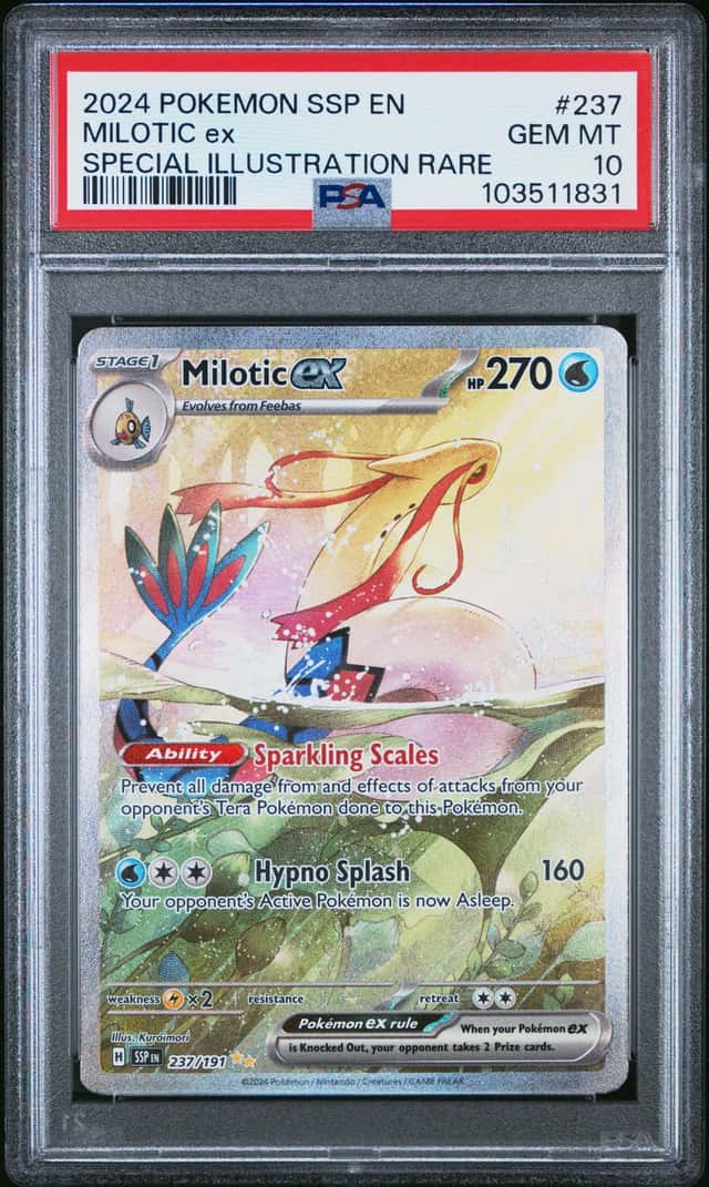 2024 Pokemon SV Surging Sparks Special Illustration Rare Milotic Ex #237 PSA 10