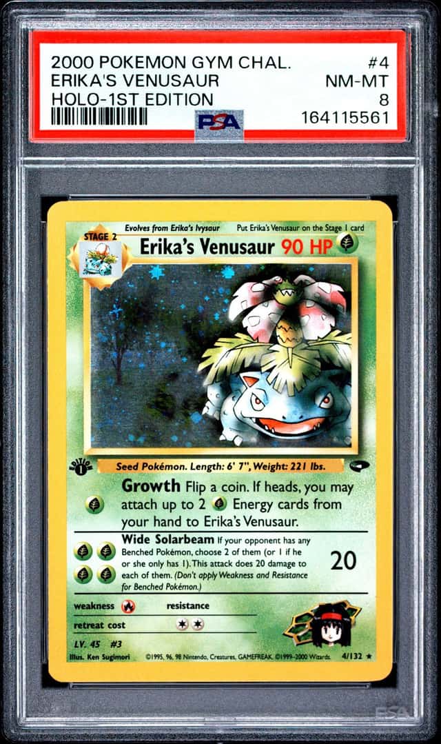 2000 POKEMON GYM CHALLENGE HOLO-1ST EDITION #4 ERIKA'S VENUSAUR PSA 8