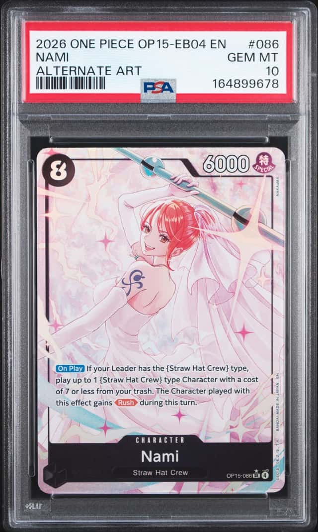 2026 One Piece OP15-EB04 EN Alternate Art #086 Nami PSA 10 GEM MINT