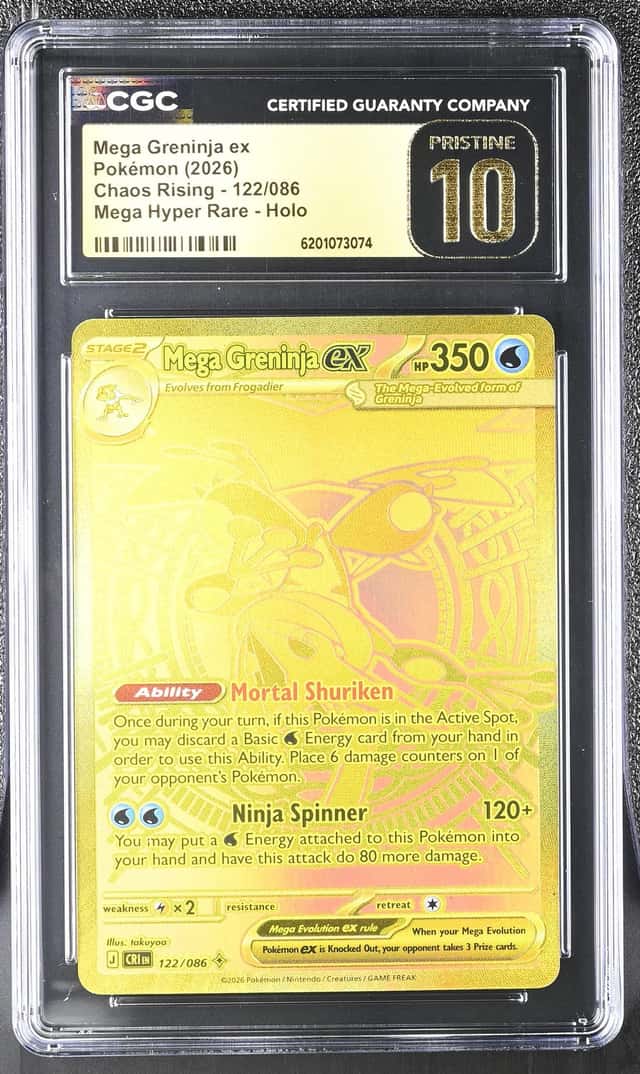 2026 Pokemon Mega Evolution Chaos Rising MHR Mega Greninja Ex #122 CGC 10 PRISTINE