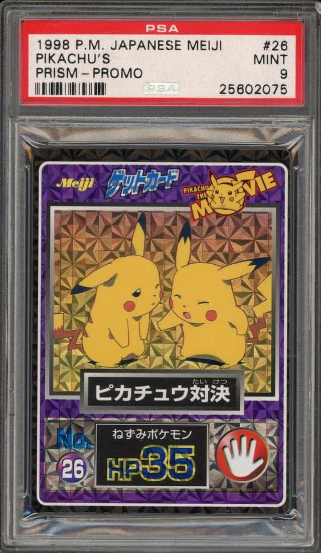 Pokemon Pikachus Meiji Promo 26 Prism PSA 9 Mint
