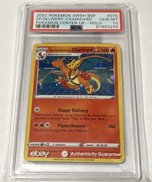 Pokemon Special Delivery Charizard SWSH075 Holo Promo English PSA 10