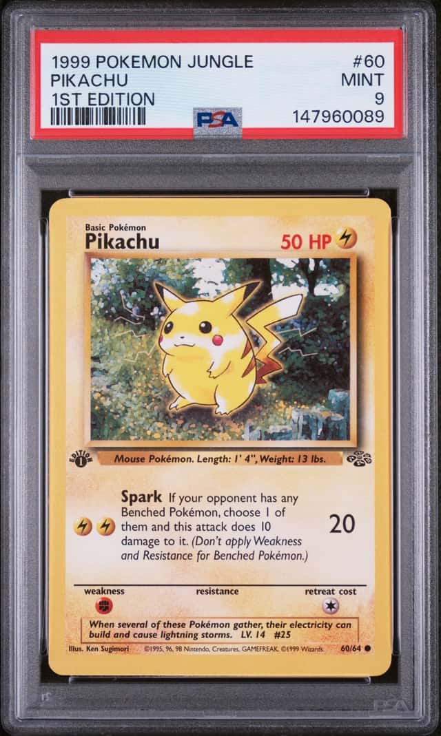 1999 POKEMON JUNGLE 1ST EDITION #60/64 PIKACHU PSA 9