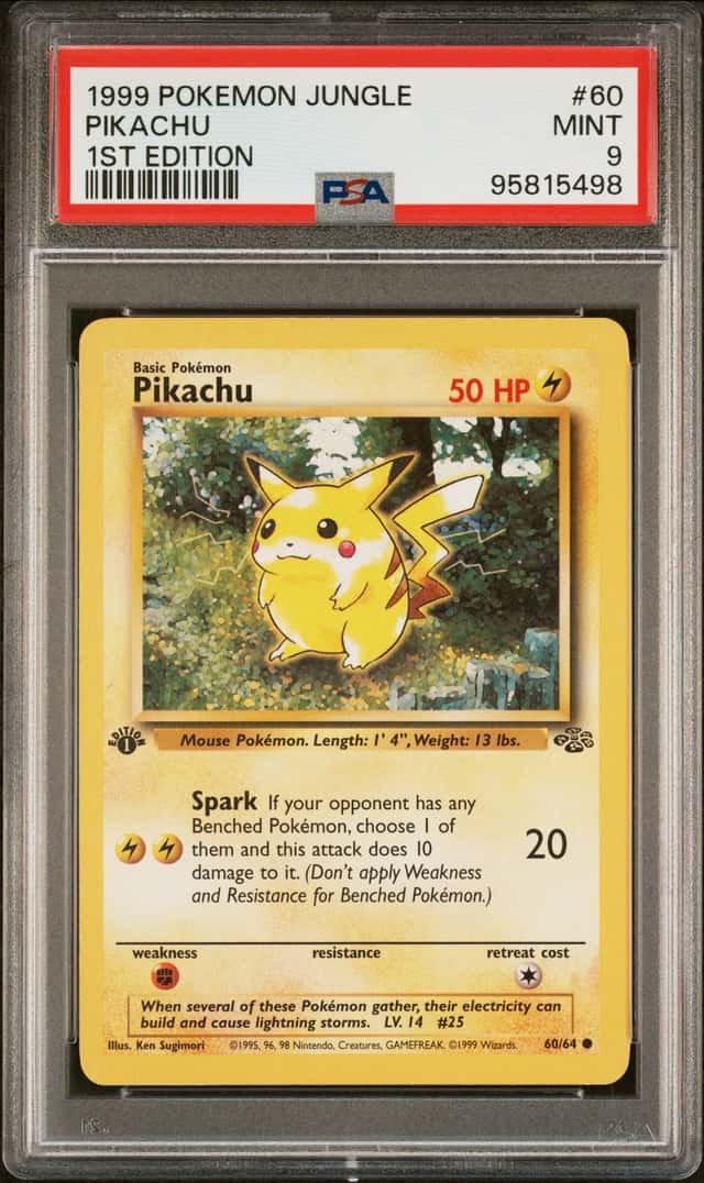 1999 Pokemon Pikachu 60/64 PSA 9 1st Ed Jungle