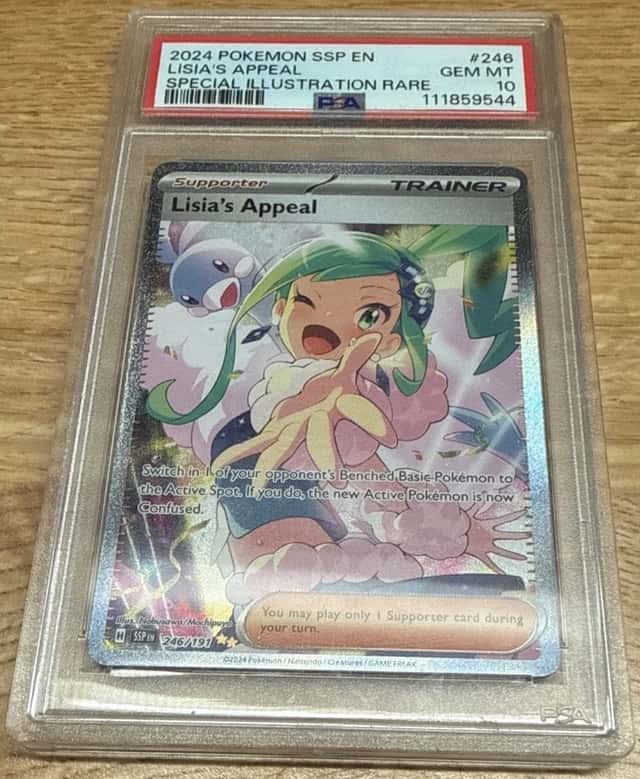 PSA 10 2024 Pokemon TCG SV08 Surging Sparks Lisia's Appeal 246/191 SIR Holo