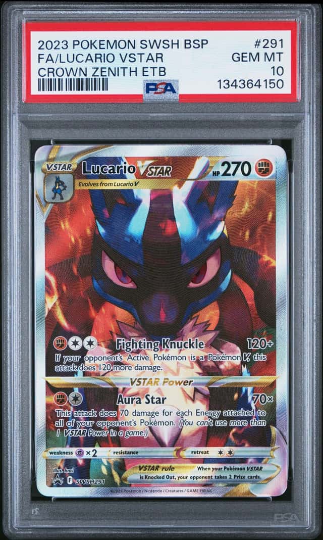 Pokémon Crown Zenith ~ LUCARIO VSTAR ~ PSA 10 ~ Black Star Promo ~ SWSH 291