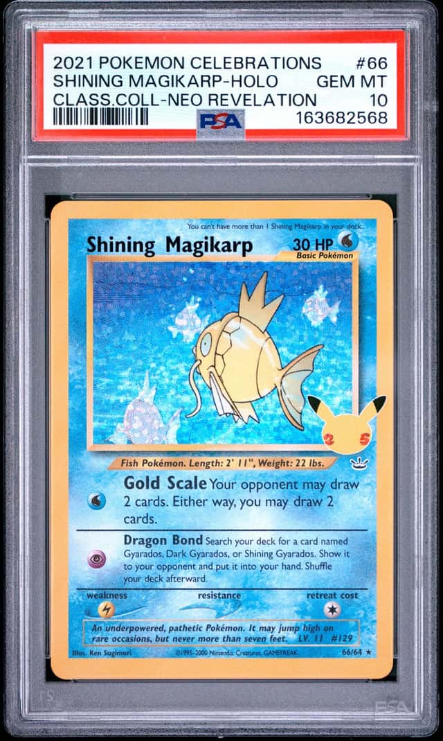 Pokemon Shining Magikarp 66/64 Celebrations Classic Coll PSA 10 GEM MINT