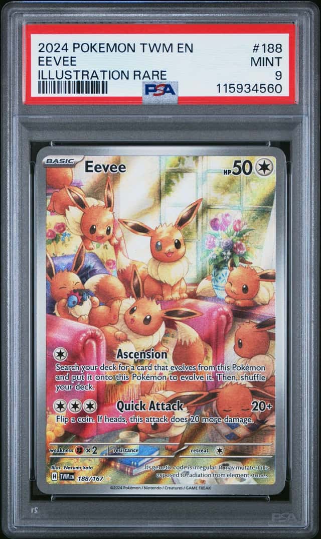 2024 Pokemon Twilight Masquerade Eevee Full Art #188/167 PSA 9