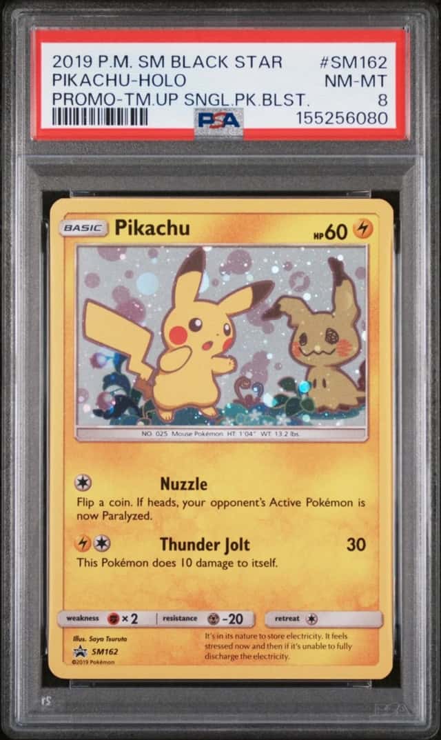 2019 POKEMON SM BLACK STAR PROMO TEAM UP SINGLE PACK BLISTERS PIKACHU-HOLO PSA 8