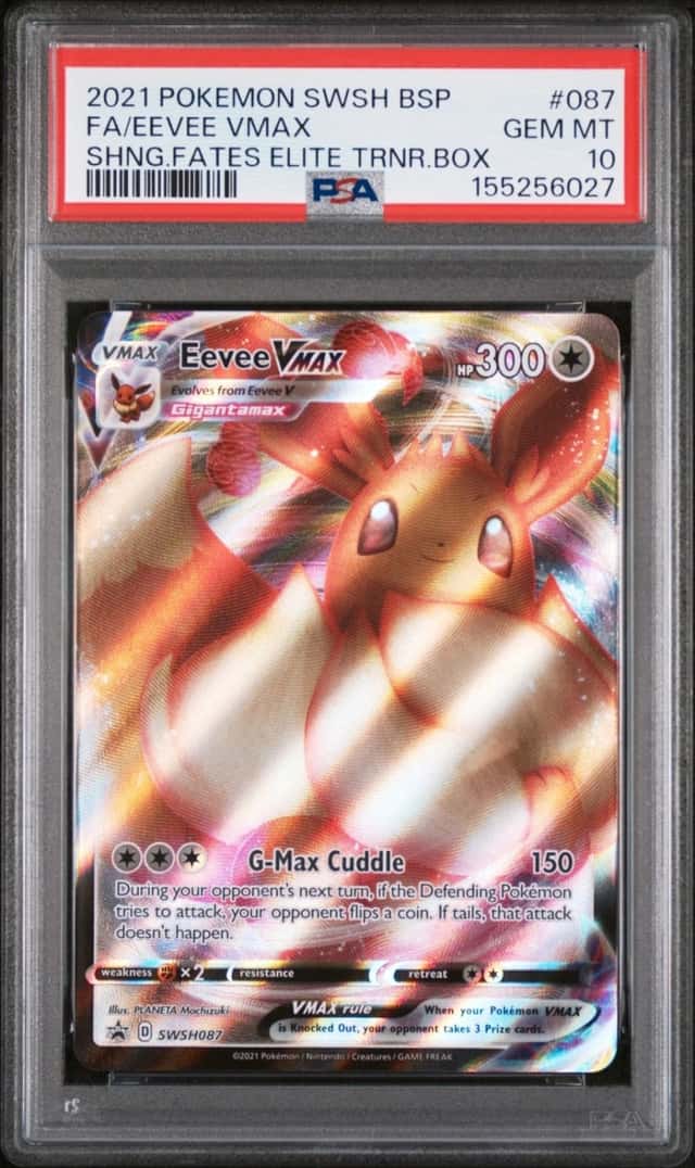 2021 POKEMON SWSH BLACK STAR PROMO #087 FULL ART/EEVEE VMAX PSA 10