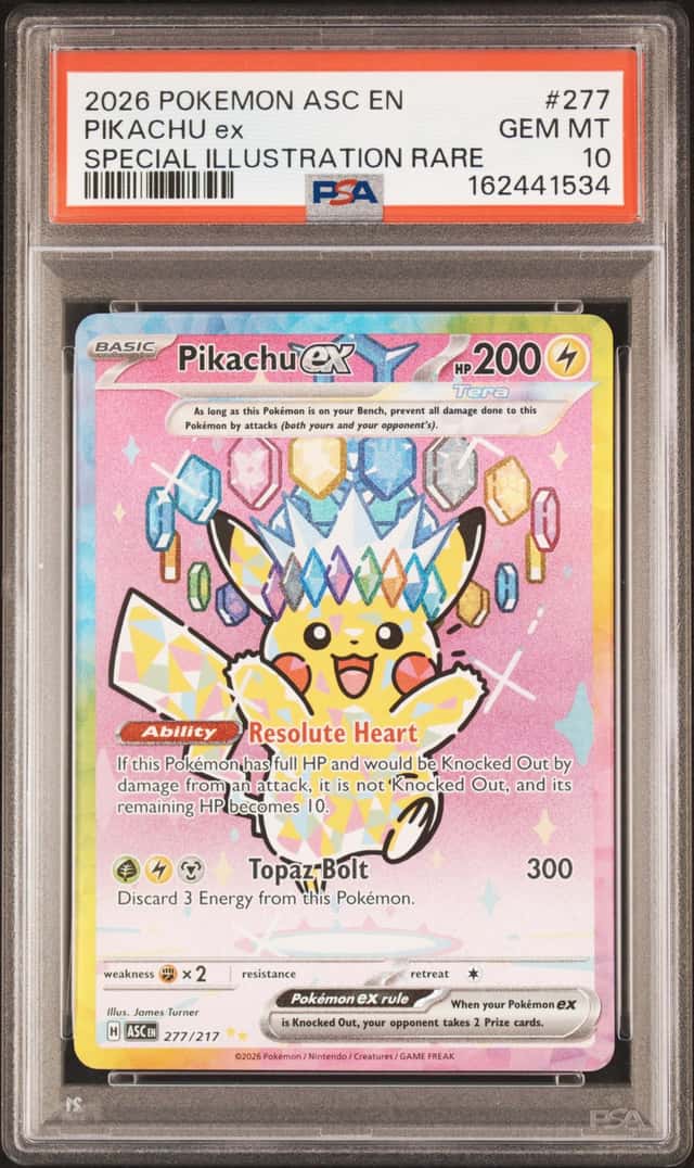 2026 Pokemon Pikachu ex Special Illustration Rare #277/217 PSA 10