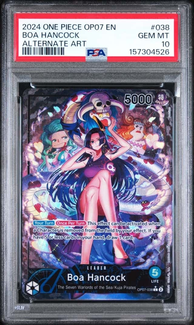 2024 ONE PIECE OP07-500 YEARS IN THE FUTURE ALTERNATE ART BOA HANCOCK PSA 10