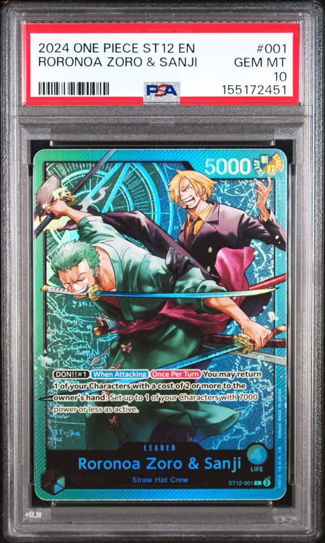 2024 ONE PIECE STARTER DECK ST12-ZORO & SANJI #001 RORONOA ZORO/SANJI PSA 10