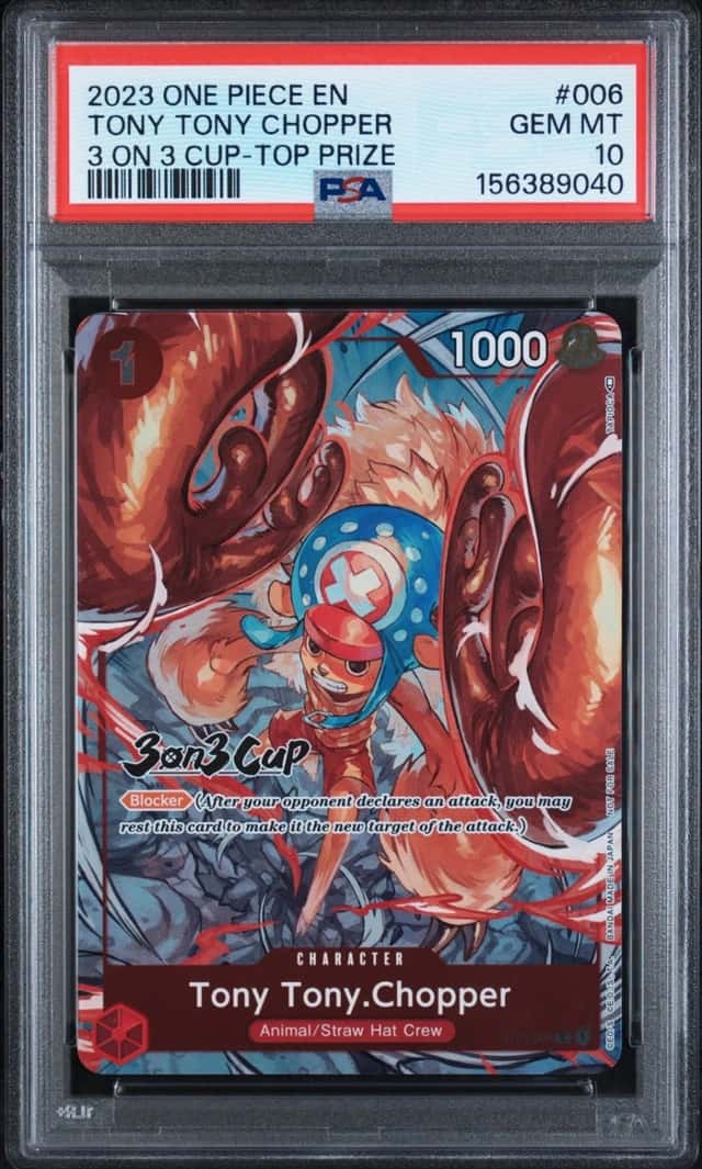 2023 ONE PIECE PROMOS 3 ON 3 CUP-TOP PRIZE #006 TONY TONY CHOPPER PSA 10