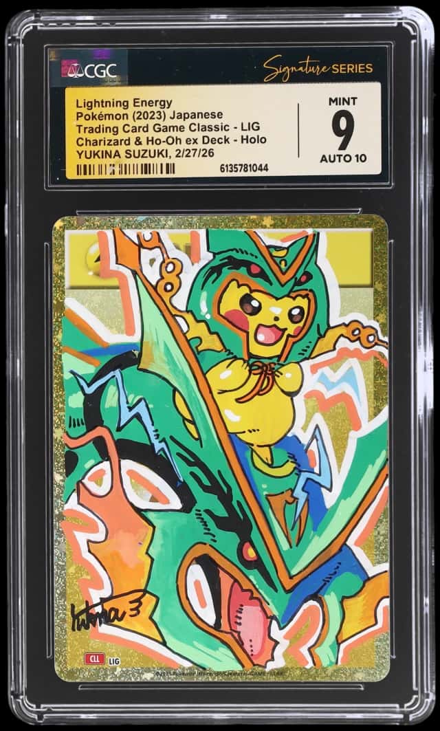 2023 Pokemon Classic Charizard and Ho-Oh Ex Deck Japanese Lightning Energy Signed Yukina Suzuki #LIG