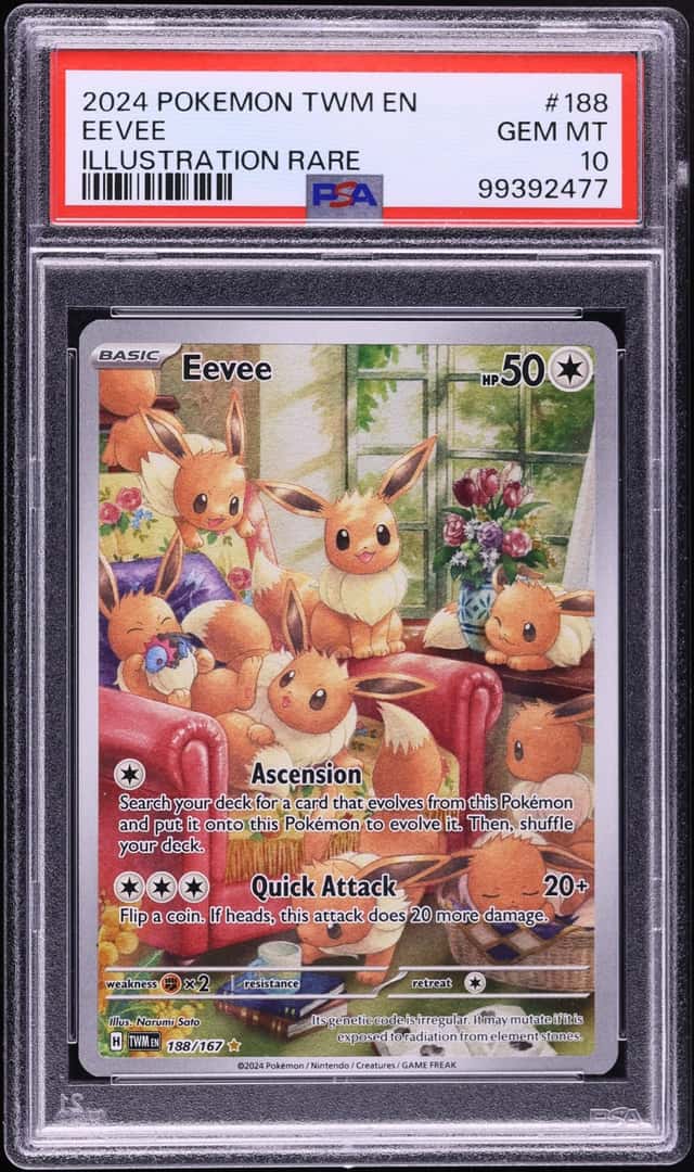 2024 Pokemon Scarlet & Violet Twilight Masquerade IR Eevee #188 PSA 10 GEM MINT