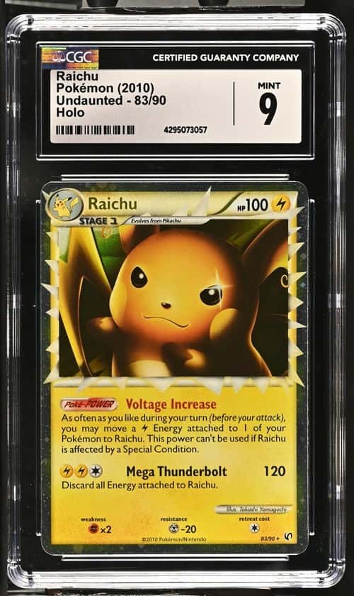 Pokémon Raichu 83 Undaunted CGC Trading Card Game...