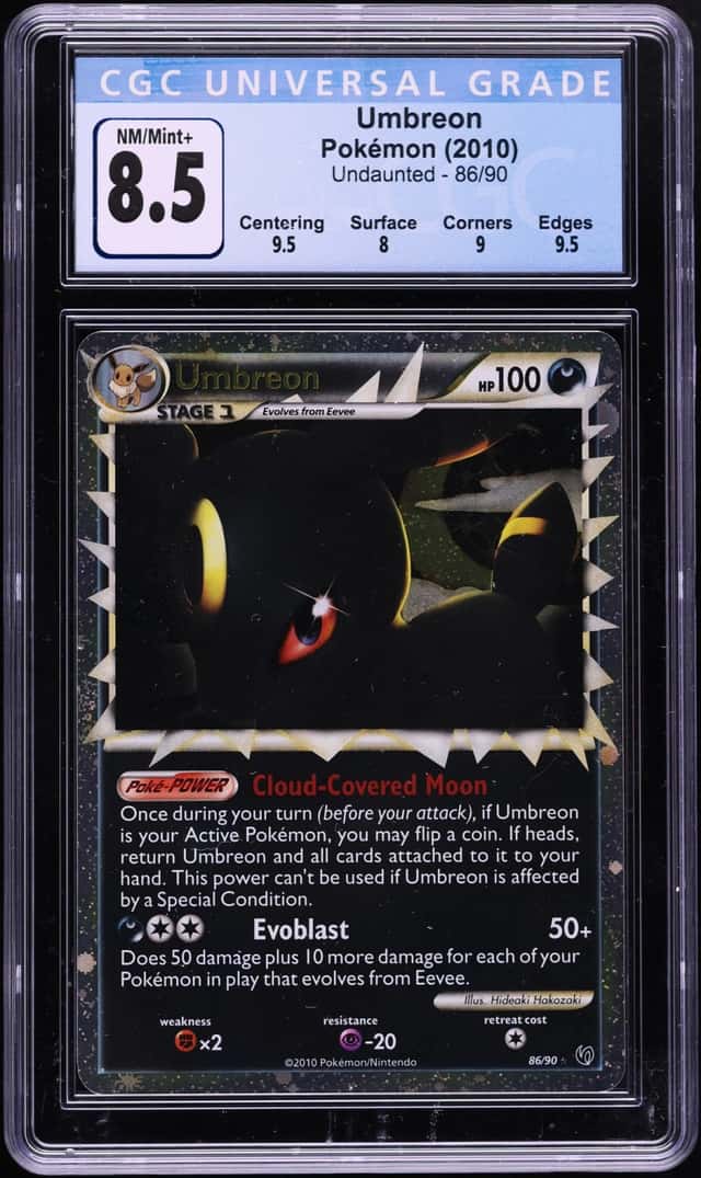 2010 Pokemon HeartGold & SoulSilver Undaunted Holo Umbreon #86 CGC 8.5 NM-MT+
