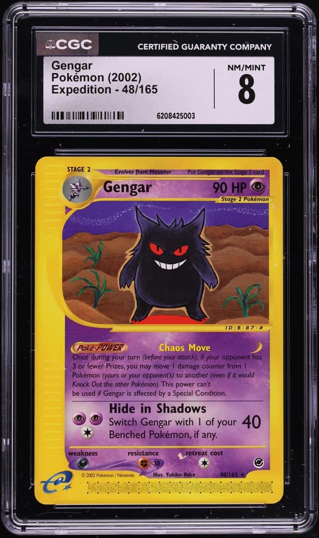 2002 Pokemon Expedition Gengar #48 CGC 8 NM-MT