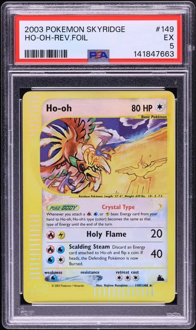 2003 Pokemon Skyridge Reverse Holo Ho-Oh #149 PSA 5 EX