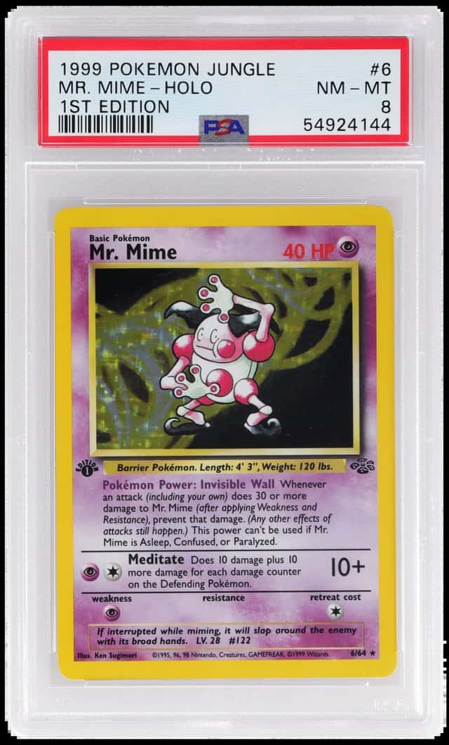 1999 Pokemon Jungle 1st Edition Holo Mr Mime #6