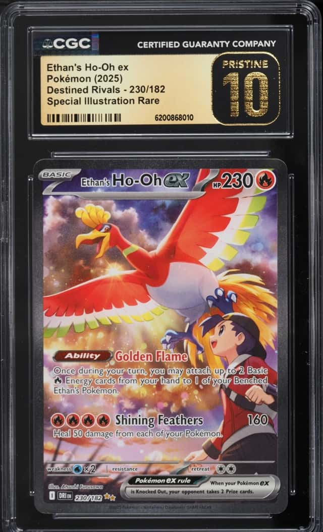 2025 Pokemon Scarlet & Violet Destined Rivals SIR Ethan's Ho-Oh EX #230 CGC 10 PRISTINE