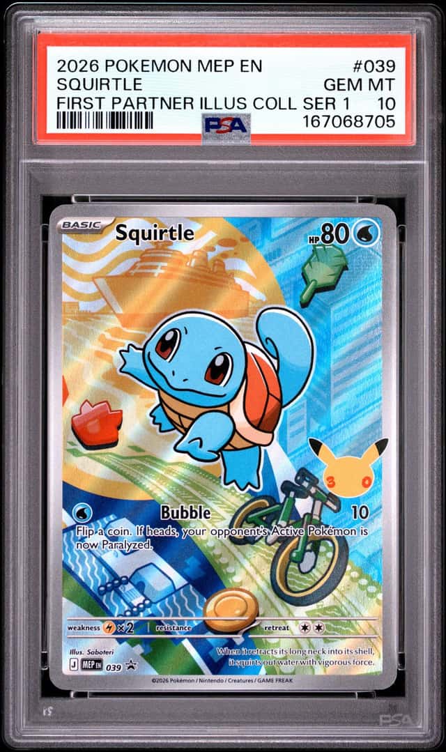 Pokemon Cards PSA 10 GEM MT Squirtle First Partner Coll Series 1 Promo #039