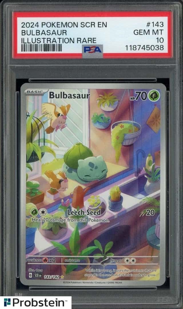 2024 Pokemon SCR EN #148 Squirtle Illustration Rare PSA 10 GEM MINT