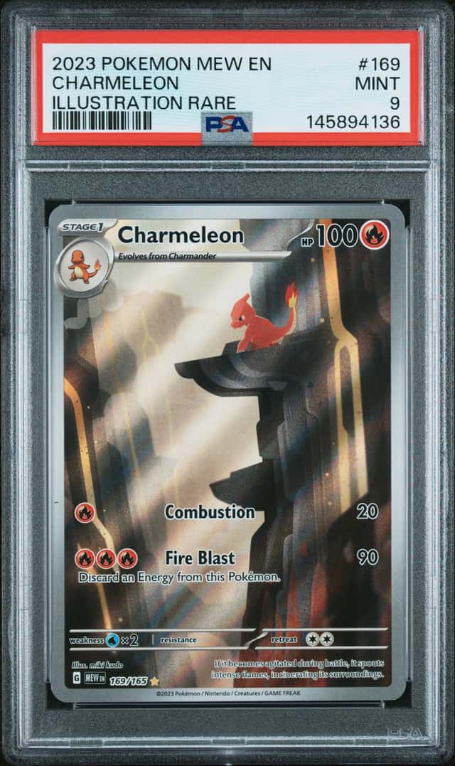 Pokémon TCG Charmeleon Scarlet Violet-151 Illustration Rare Card 169/165 PSA 9