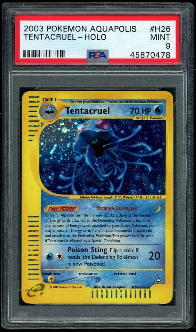 POKEMON TENTACRUEL-HOLO 2003 #H26 AQUAPOLIS PSA 9
