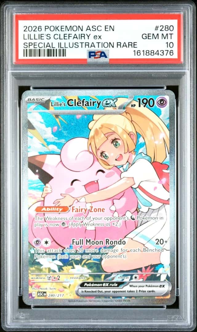 2026 POKEMON LILLIE'S CLEFAIRY ex SPEC ILLUS RARE EN-ASCENDED HEROES #280 PSA 10