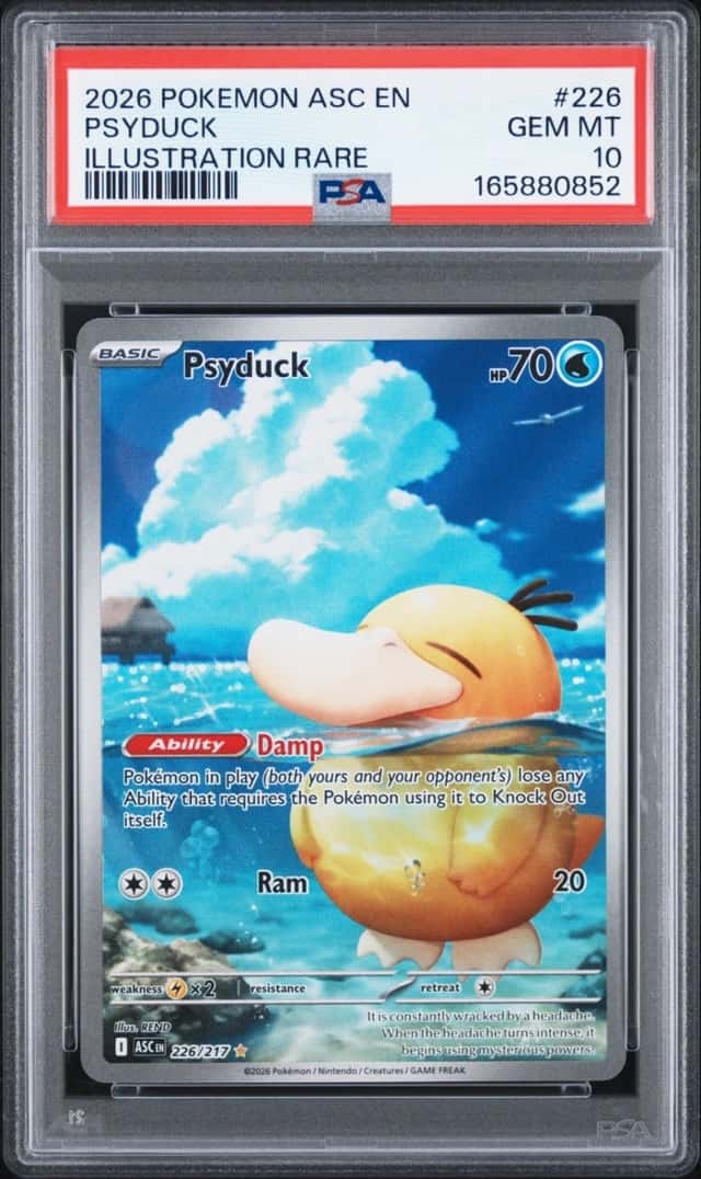 POKEMON PSYDUCK 2026 ASC EN-ASCENDED HEROES #226 ILLUS RARE PSA 10