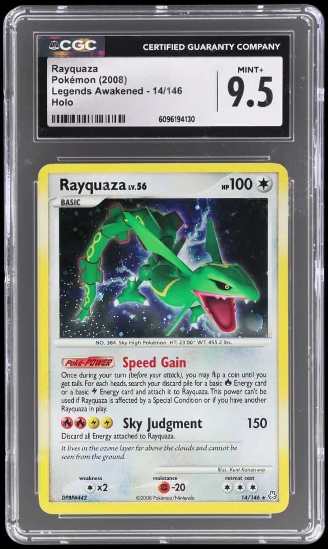 2008 Pokemon Diamond and Pearl Legends Awakened Holo Rayquaza #14
