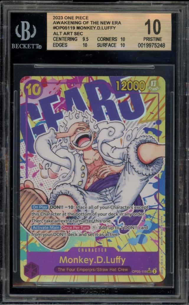 One Piece Monkey D. Luffy Alt Art Sec Awakening Of The New Era OP05-119 BGS 10