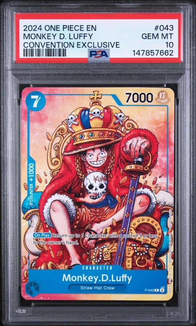 2024 ONE PIECE PROMOS CONVENTION EXCLUSIVE #043 MONKEY D. LUFFY PSA 10