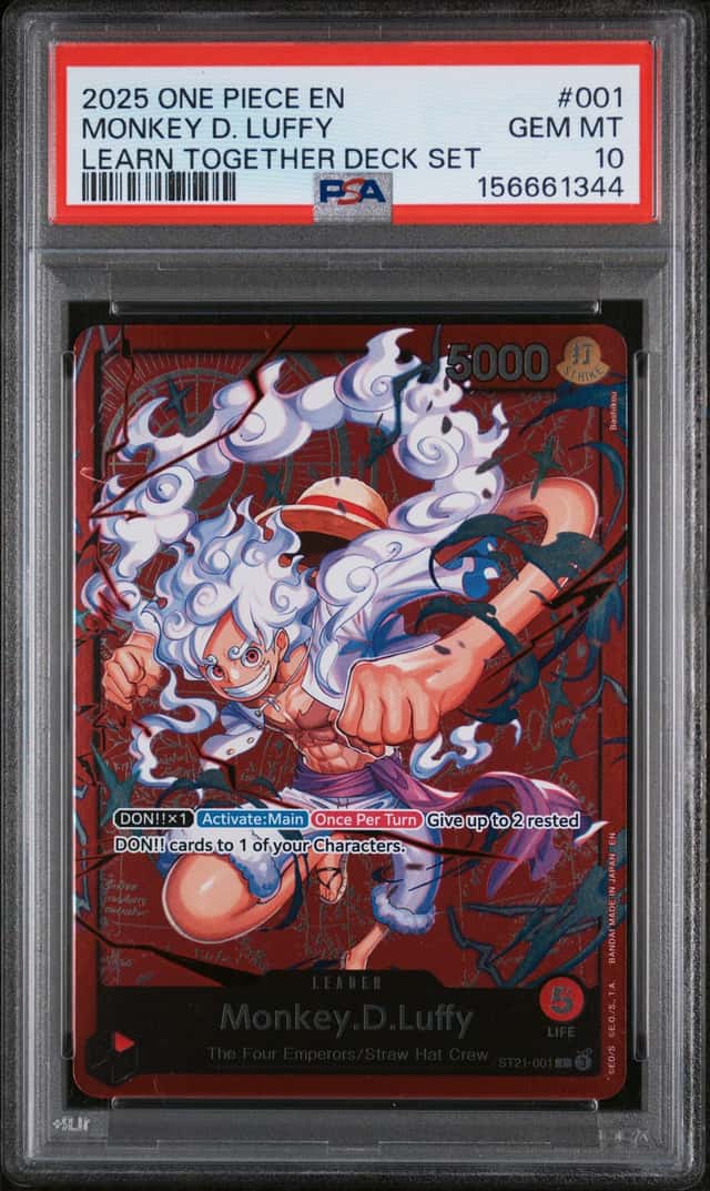 Monkey.D.Luffy Learn Together ST21-001 PSA 10 2025 One Piece Leaen together Deck
