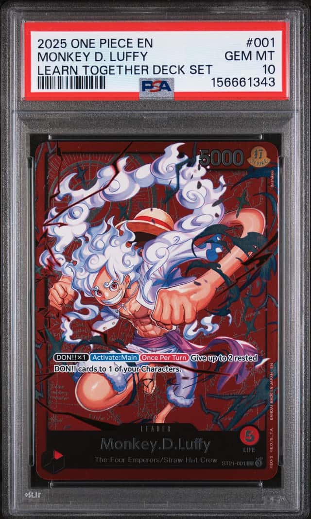 Monkey.D.Luffy Learn Together ST21-001 PSA 10 2025 One Piece Leaen together Deck