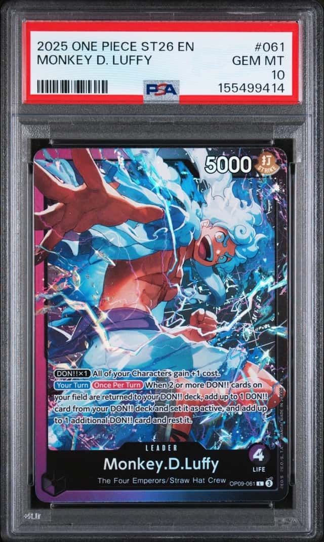 2025 ONE PIECE STARTER DECK ST26-PURPLE/BLACK MONKEY D. LUFFY PSA 10
