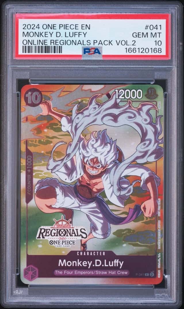 2024 ONE PIECE ONLINE REGIONALS PACK 2024 VOL.2 #041 MONKEY D. LUFFY PSA 10