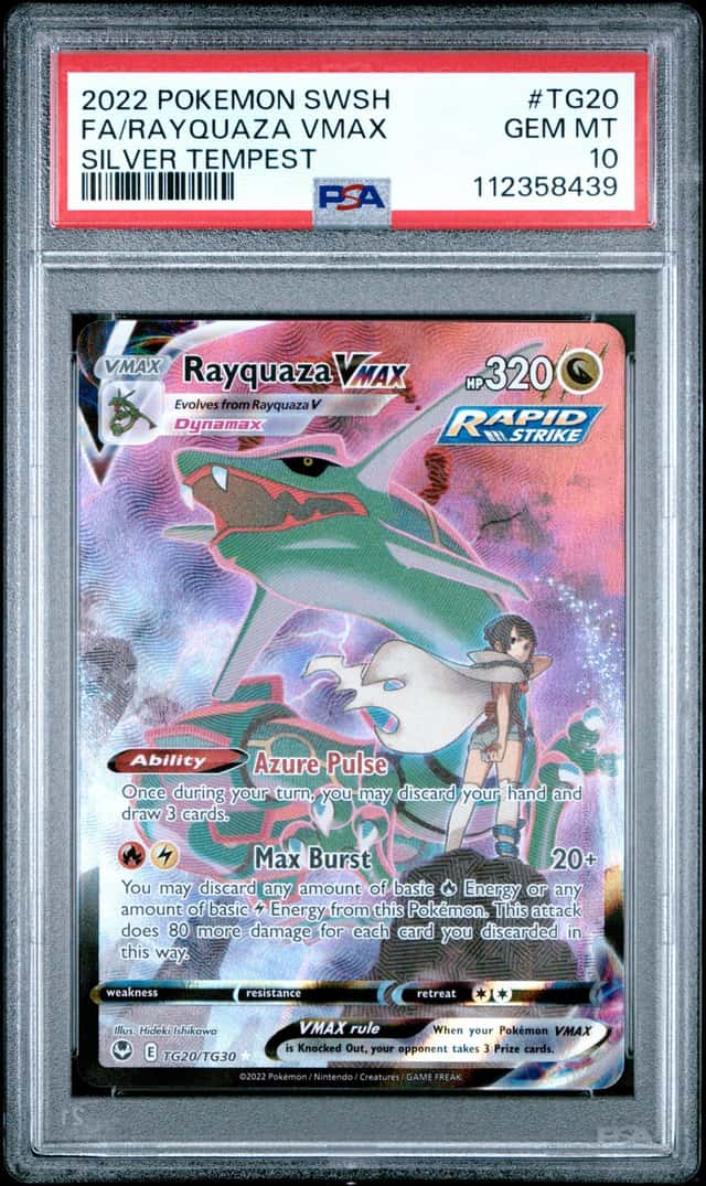 Pokemon 2022 Rayquaza VMAX TG20 Trainer Gallery Silver Tempest GEM MINT PSA 10