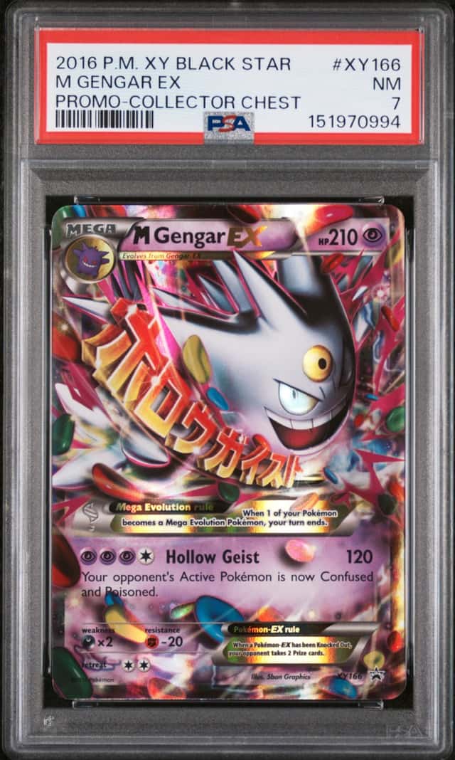 M Gengar ex #XY166 Collector Chest Promo 2016 Pokemon PSA 7