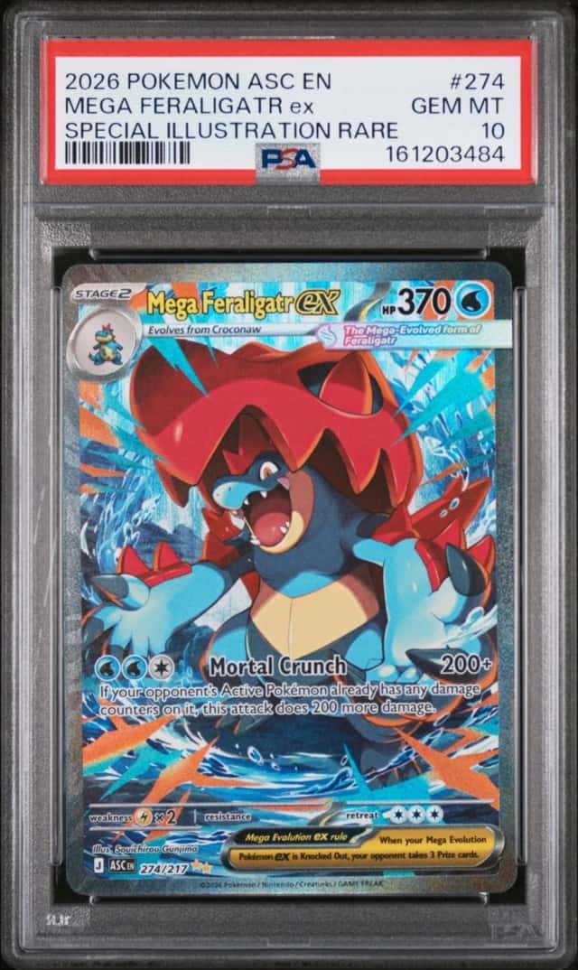 2026 POKEMON ASCENDED HEROES SPECIAL ILLUSTRATION RARE MEGA FERALIGATR EX PSA 10