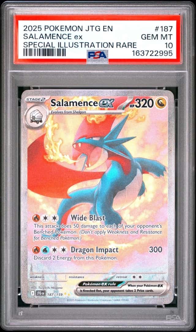 2025 POKEMON JOURNEY TOGETHER SPECIAL ILLUSTRATION RARE SALAMENCE EX PSA 10