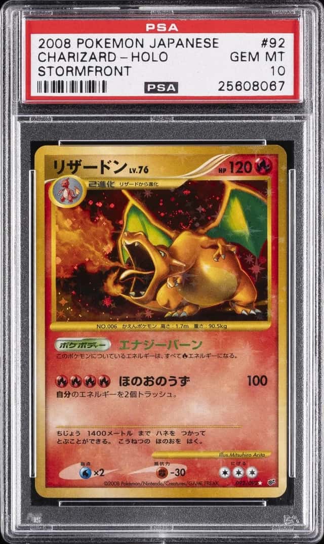 Pokemon Charizard Holo Stormfront Unlimited 092/090 Japanese PSA 10 Gem Mint