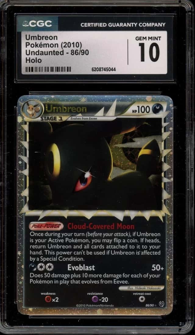 Pokemon Umbreon Prime Undaunted 86/90 Holo CGC 10 Gem Mint