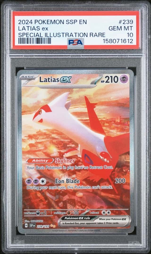 2024 POKEMON SSP EN-SURGING SPARKS SPECIAL ILLUSTRATION RARE LATIAS EX PSA 10