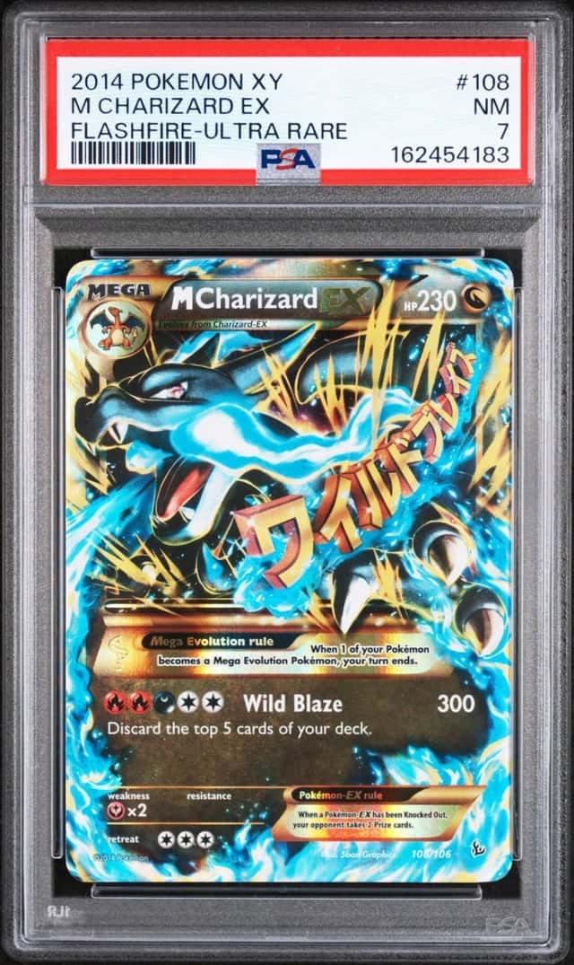 2014 POKEMON XY FLASHFIRE ULTRA RARE #108 M CHARIZARD EX PSA 7