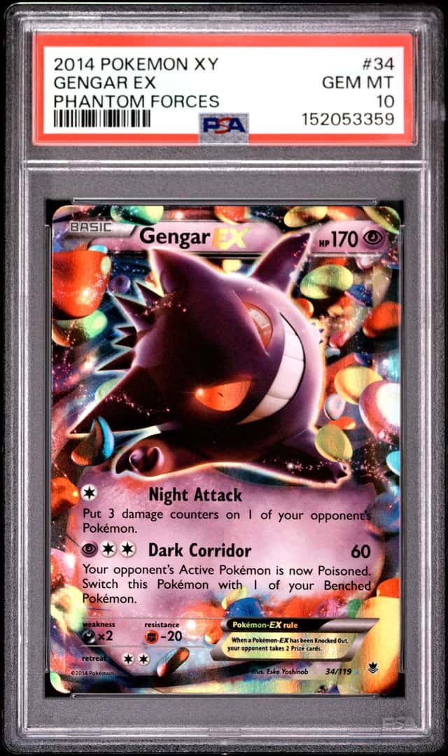 Pokemon Gengar EX XY Phantom Forces 34/119 PSA 10 Gem Mint