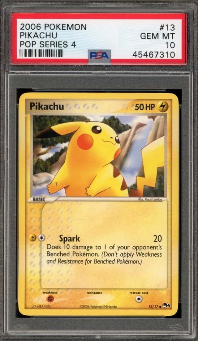 Pokemon Pikachu Pop Series 4 13/17 PSA 10 Gem Mint